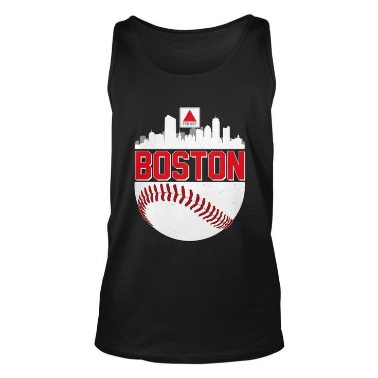 Boston Skyline Fenway Baseball Sports Logo Tshirt Unisex Tank Top