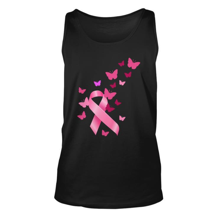 Breast Cancer Awareness Butterflies Logo Unisex Tank Top