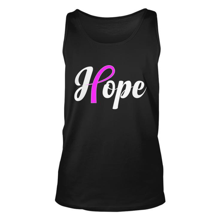 Breast Cancer Hope Ribbon Tribute Logo Unisex Tank Top