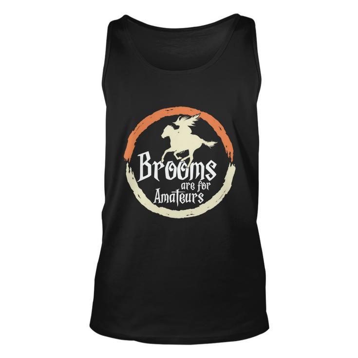Brooms Are For Amateurs Halloween Quote Unisex Tank Top