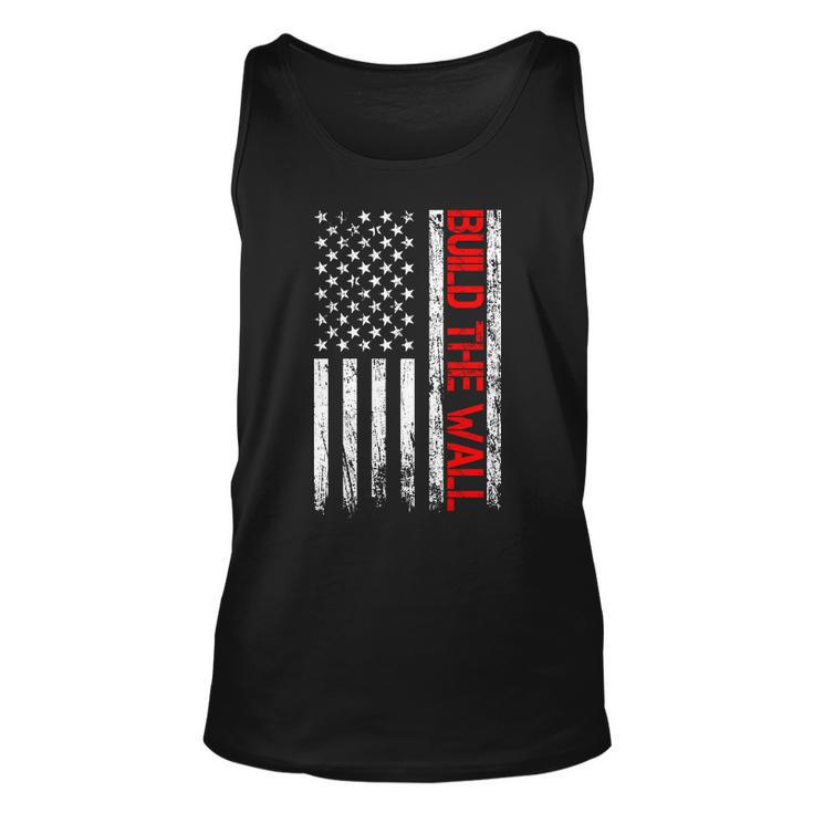 Build The Wall Distressed Flag Unisex Tank Top