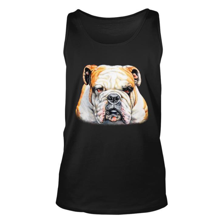 Bulldog Face Front Unisex Tank Top