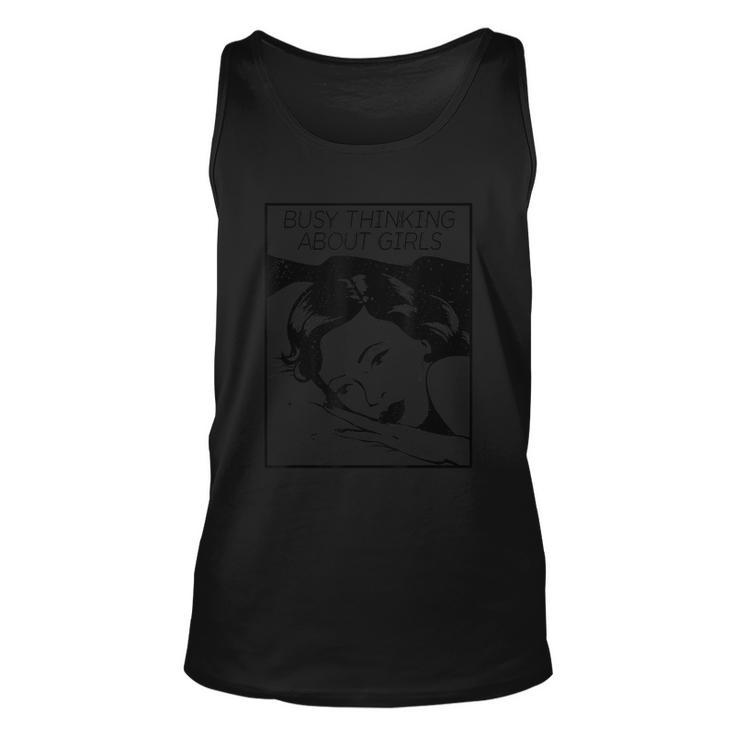 Busy Thinking About Girls Tee Busy Thinking About Girls Graphic Design Printed Casual Daily Basic Unisex Tank Top