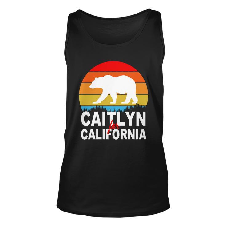 Caitlyn For California Retro Cali Bear Unisex Tank Top