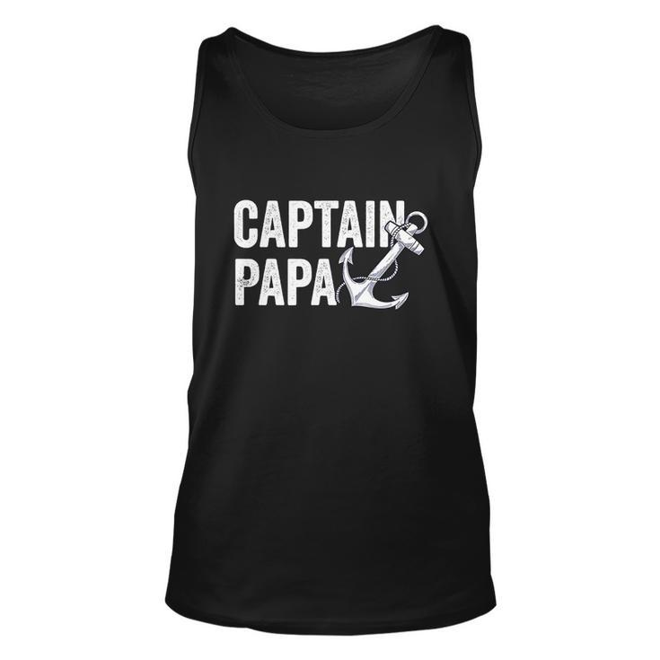 Captain Papa Pontoon Lake Sailor Fuuny Fishing Boating Unisex Tank Top