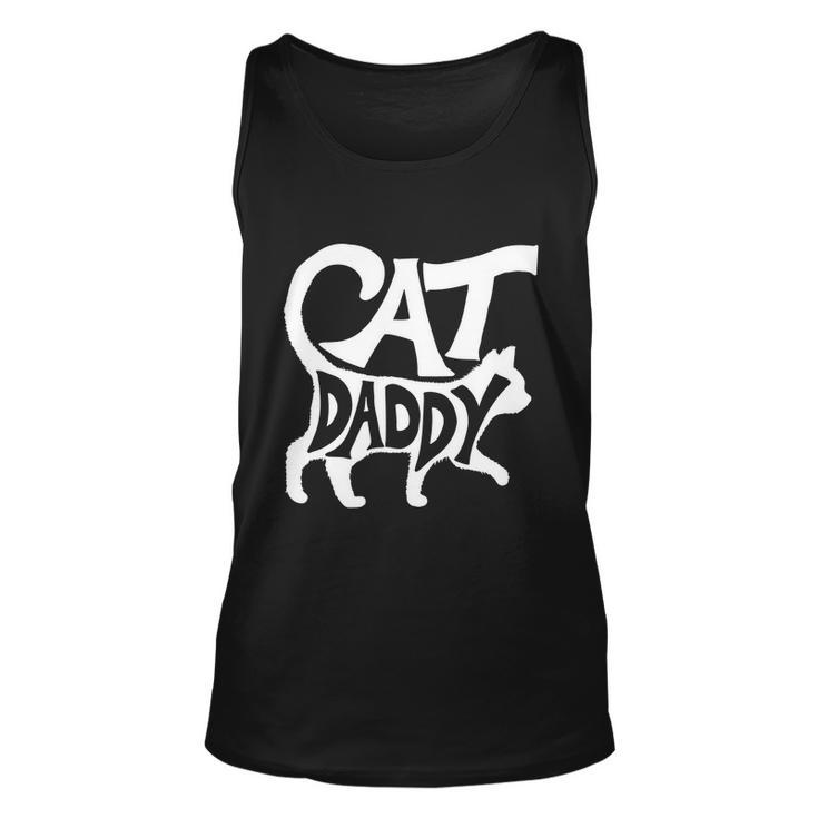 Cat Daddy Funny Cat Dad Simple Minimalist Lettering Unisex Tank Top