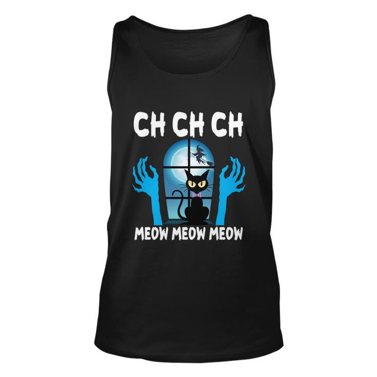 Ch Ch Ch Meow Moew Moew Cat Halloween Quote Unisex Tank Top