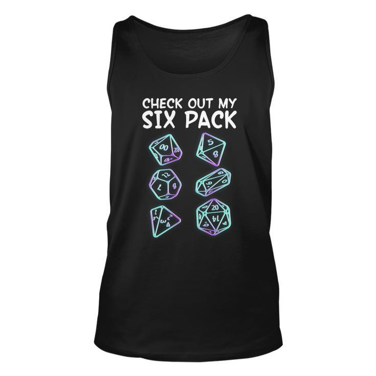 Check Out My Six Pack Dnd Dice Dungeons And Dragons Tshirt Unisex Tank Top