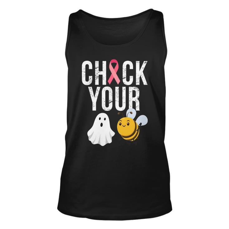 Check Your Boo Bees Breast Cancer Halloween Unisex Tank Top