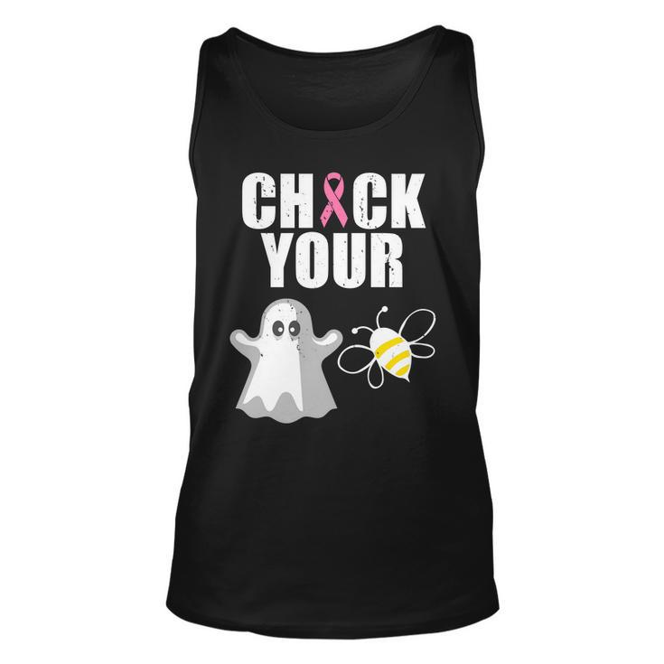 Check Your Boobies Breast Cancer Halloween Tshirt Unisex Tank Top