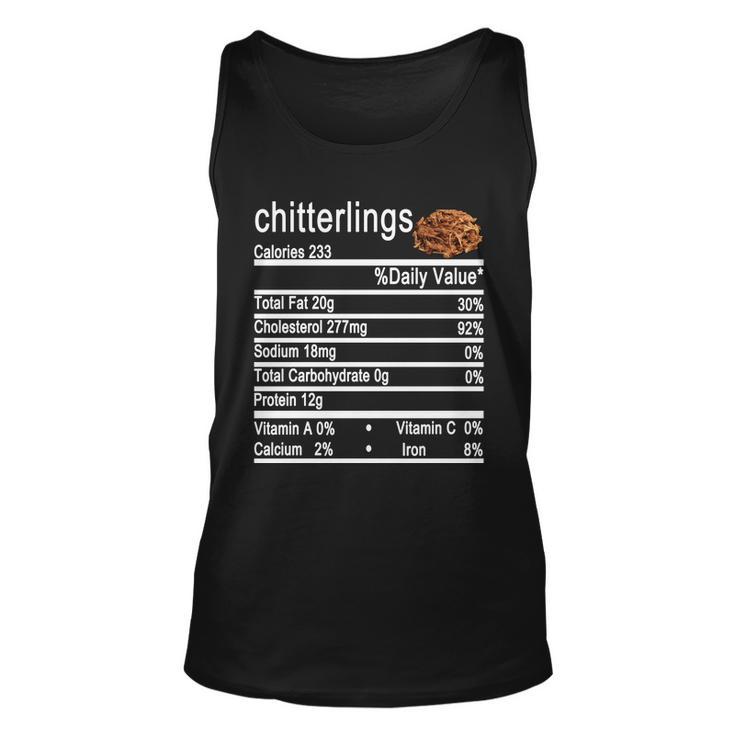 Chitterlings Nutrition Facts Label Unisex Tank Top