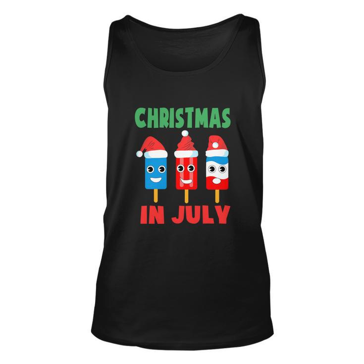 Christmas In July Ice Pops In Santa Hat Kids Cute Graphic Design Printed Casual Daily Basic Unisex Tank Top