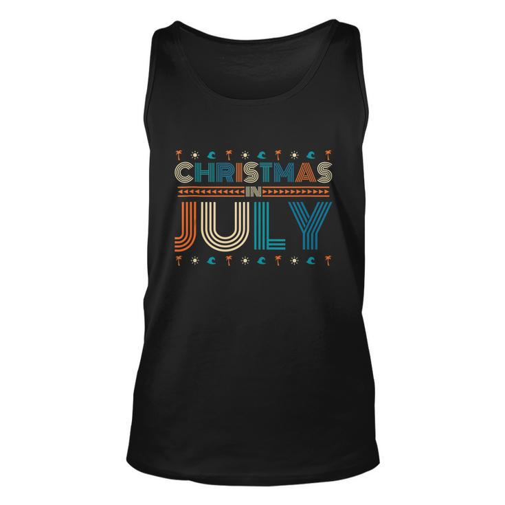 Christmas In July Merry Christmas Summer Funny Santa Design Unisex Tank Top