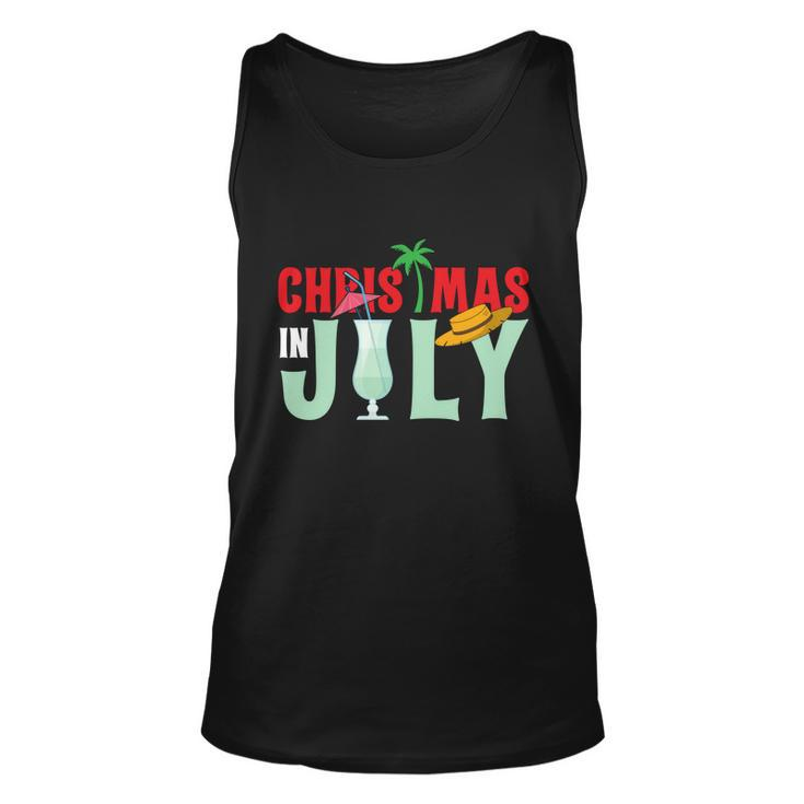 Christmas In July Merry Christmas Summer Funny Santa Unisex Tank Top