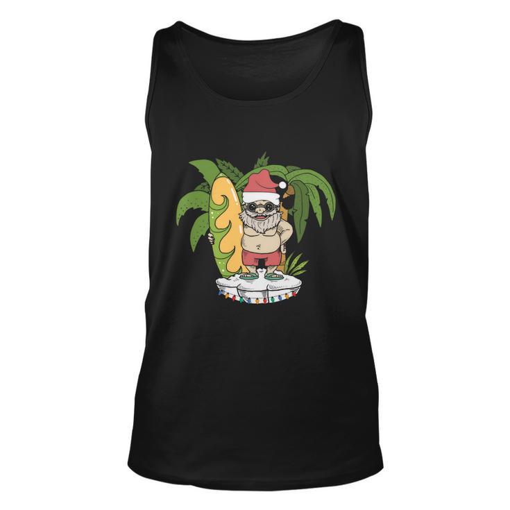 Christmas July Hawaiian Santa Surf Christmas In July Unisex Tank Top