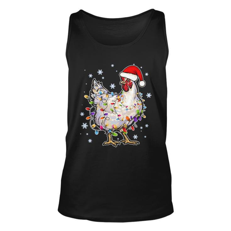 Christmas Santa Chicken Tshirt Unisex Tank Top