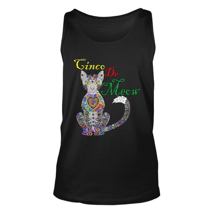 Cinco De Meow Funny Mexican Cat Unisex Tank Top