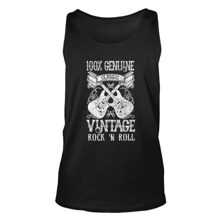 Classic Vintage Rock N Roll Funny Music Guitars Gift Unisex Tank Top