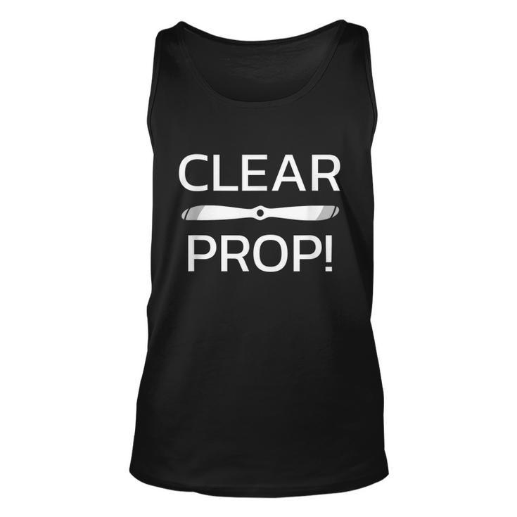 Clear Prop Airplane Aviation Funny Sayings Pilot Unisex Tank Top