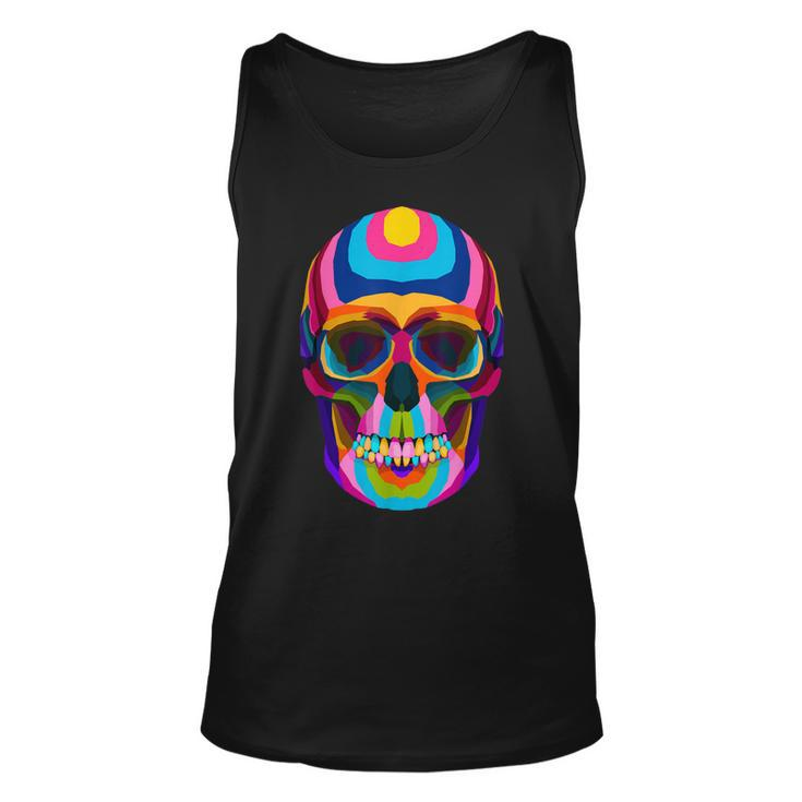 Colorful Sugar Skeleton Scull Halloween Party Costume   Unisex Tank Top