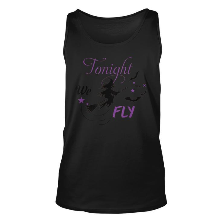 Come We Fly T  Women Halloween Funny Witch  Letter  Men Women Tank Top Graphic Print Unisex