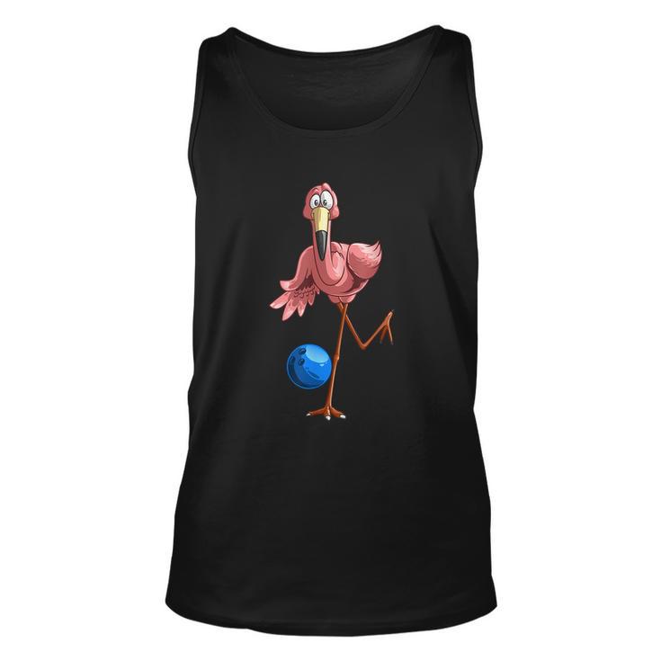 Cool Bowling Flamingo Unisex Tank Top