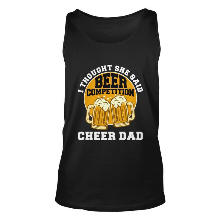 Cool Cheer Dad Gift For Men Funny Beer Cheerleading Dad Funny Gift Unisex Tank Top