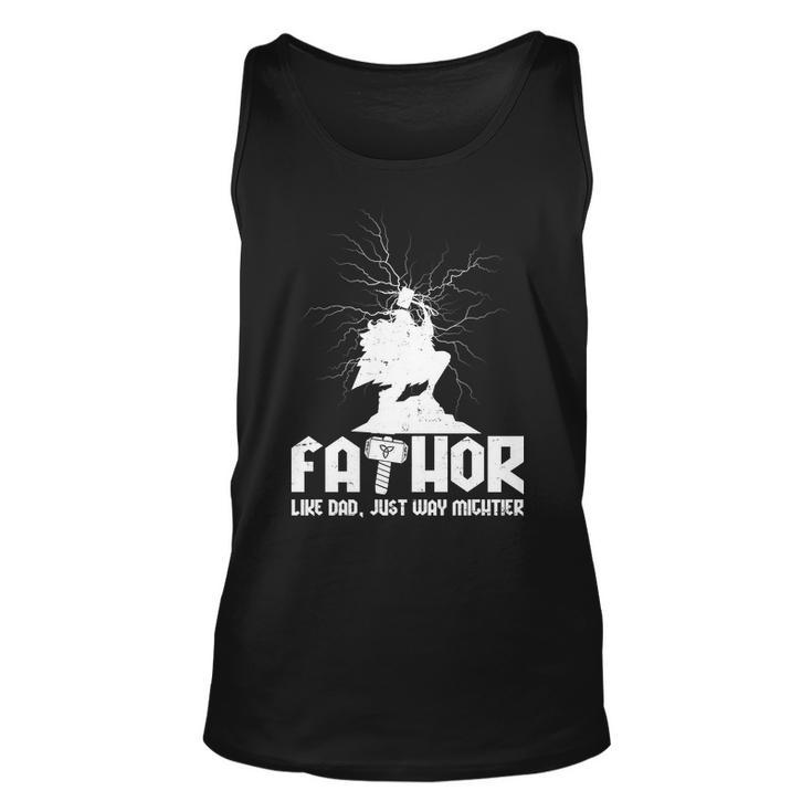 Cool Fathers Day Mighty Fathor Unisex Tank Top