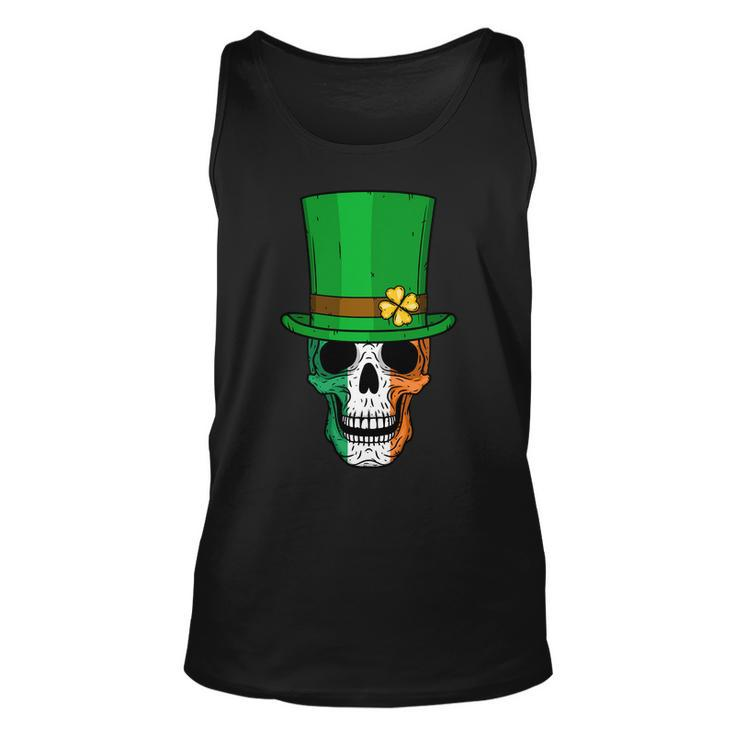 Cool St Patricks Day Irish Skull Tshirt Unisex Tank Top