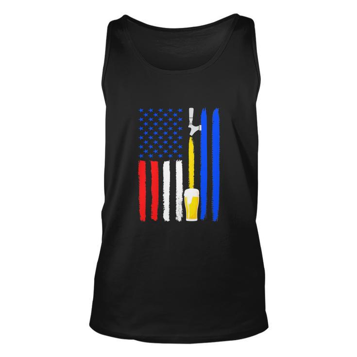 Craft Beer American Flag Usa Patriotic Funny 4Th Of July Unisex Tank Top