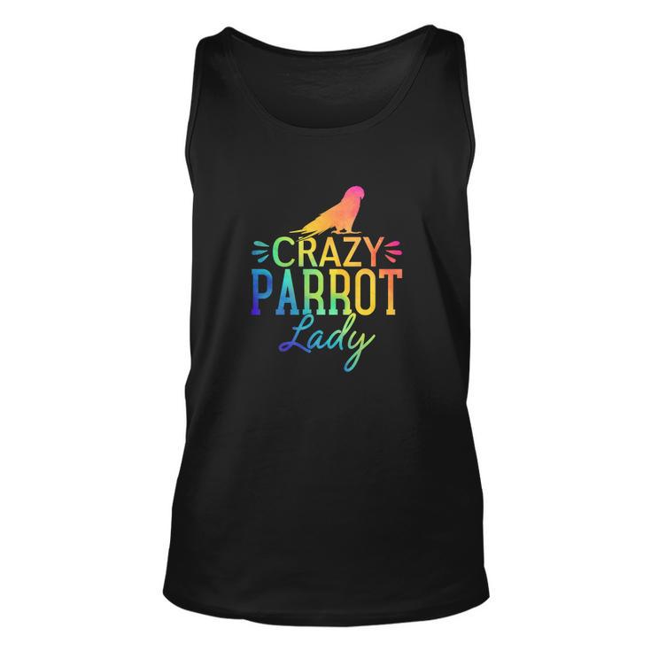 Crazy Parrot Lady Unisex Tank Top