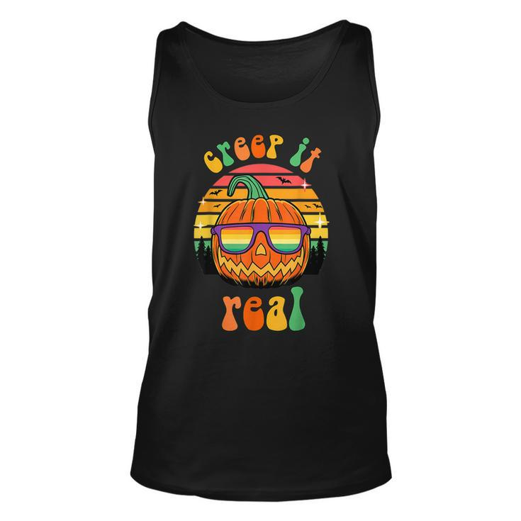 Creep It Real Halloween Ghost Groovy Spooky Witch Boys Girls  Unisex Tank Top