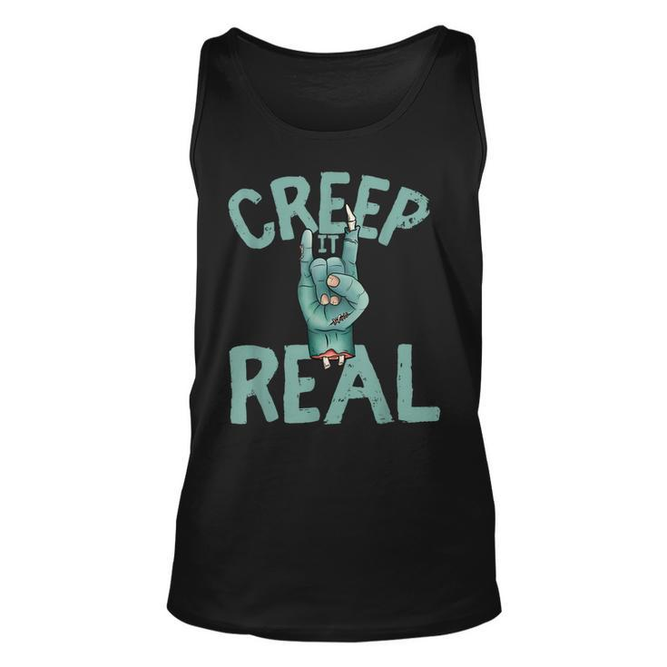 Creep It Real Rocker Zombie Halloween Unisex Tank Top