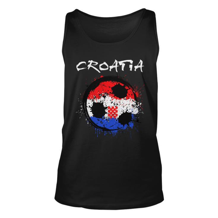 Croatia Soccer Ball Flag Unisex Tank Top