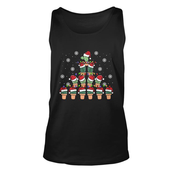 Cute Cactus Christmas Tree Succulent Cactus Xmas Gift Unisex Tank Top