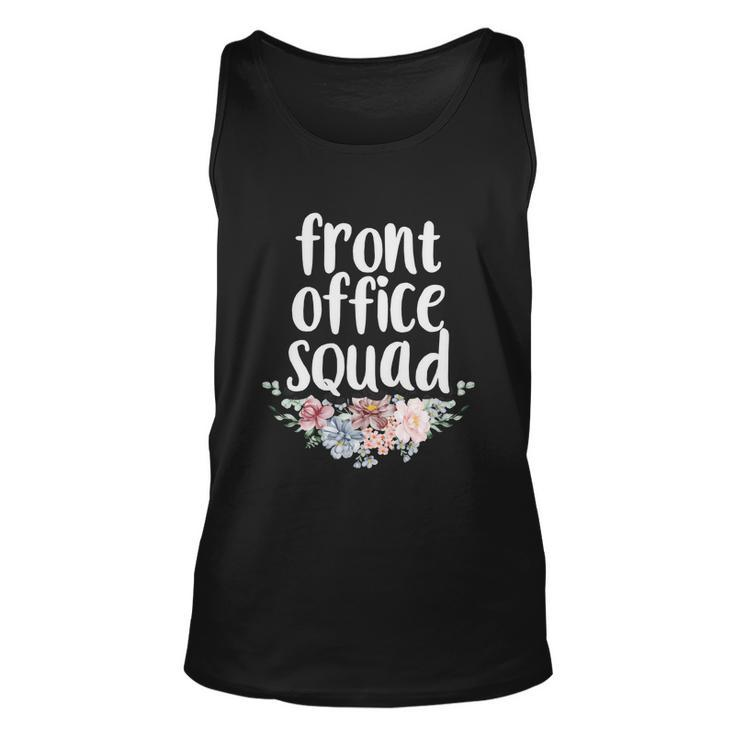 Cute Floral School Secretary Admin Front Office Squad Great Gift Unisex Tank Top