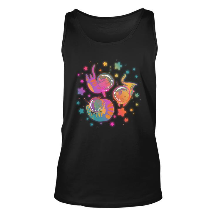 Cute Funny Astronaut Space Kitty Cats Unisex Tank Top