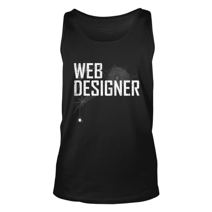 Cute Halloween Funny Halloween Day Web Designer Spider Web Graphic Design Printed Casual Daily Basic Unisex Tank Top