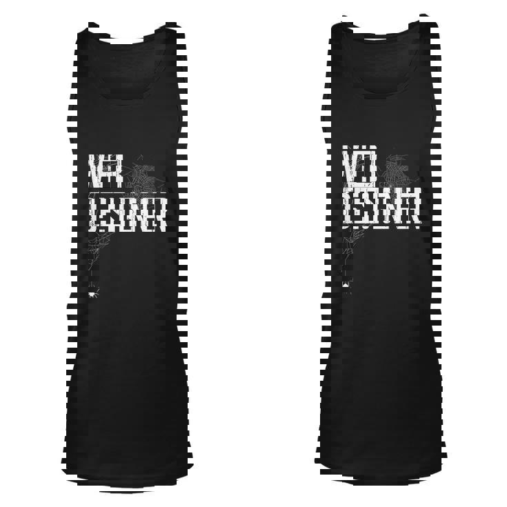 Cute Halloween Funny Halloween Day Web Designer Spider Web Graphic Design Printed Casual Daily Basic Unisex Tank Top