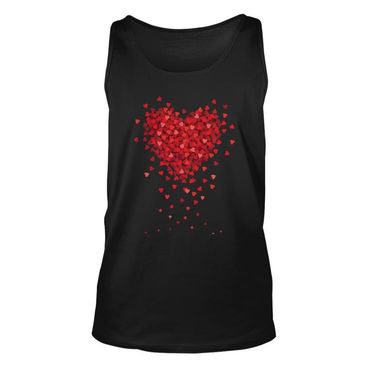 Cute Valentines Day Messy Heart Shapes Unisex Tank Top