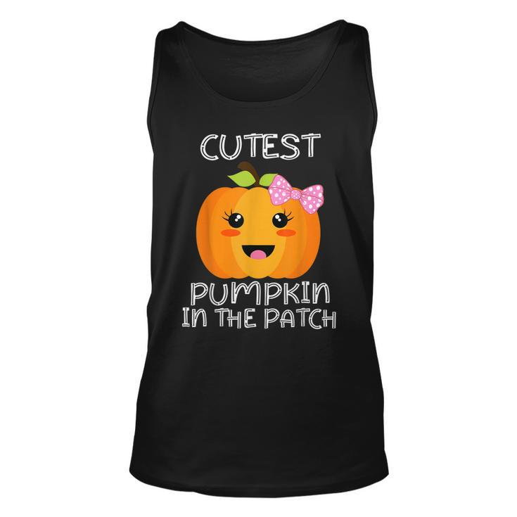 Cutest Pumpkin In The Patch Funny Halloween Thanksgiving  V5 Men Women Tank Top Graphic Print Unisex