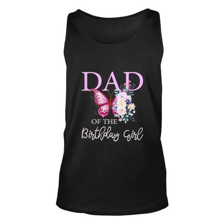 Dad 1St First Birthday Matching Family Butterfly Floral Unisex Tank Top