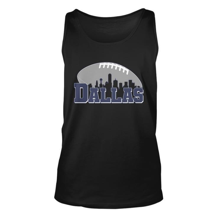 Dallas Texas Skyline City Football Fan Unisex Tank Top