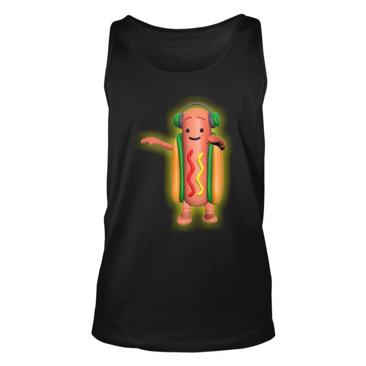 Dancing Hot Dog Funny Filter Meme Tshirt Unisex Tank Top