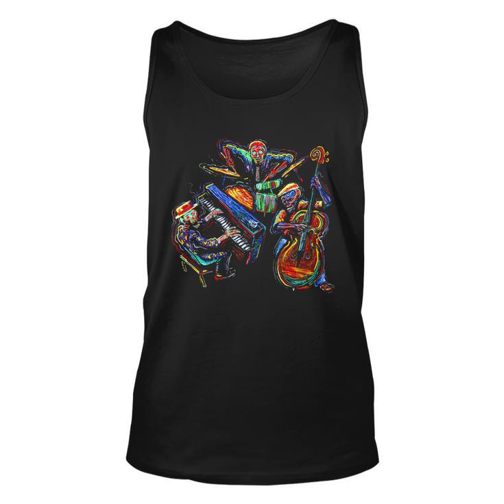 Dancing Skeleton Music Band Unisex Tank Top