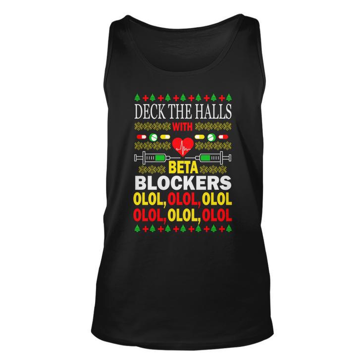 Deck The Halls With Beta Blockers Olol Unisex Tank Top