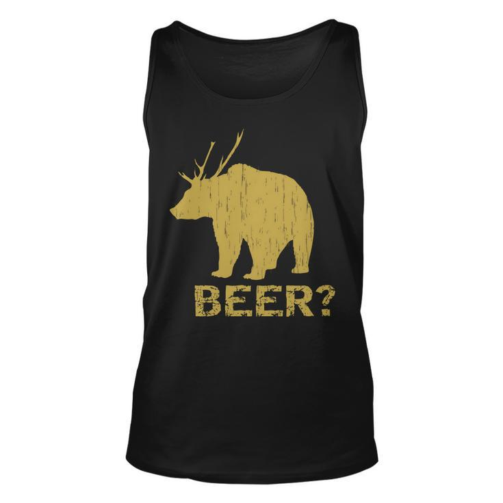 Deer Bear Beer Moose Elk Hunting Funny Tshirt Unisex Tank Top