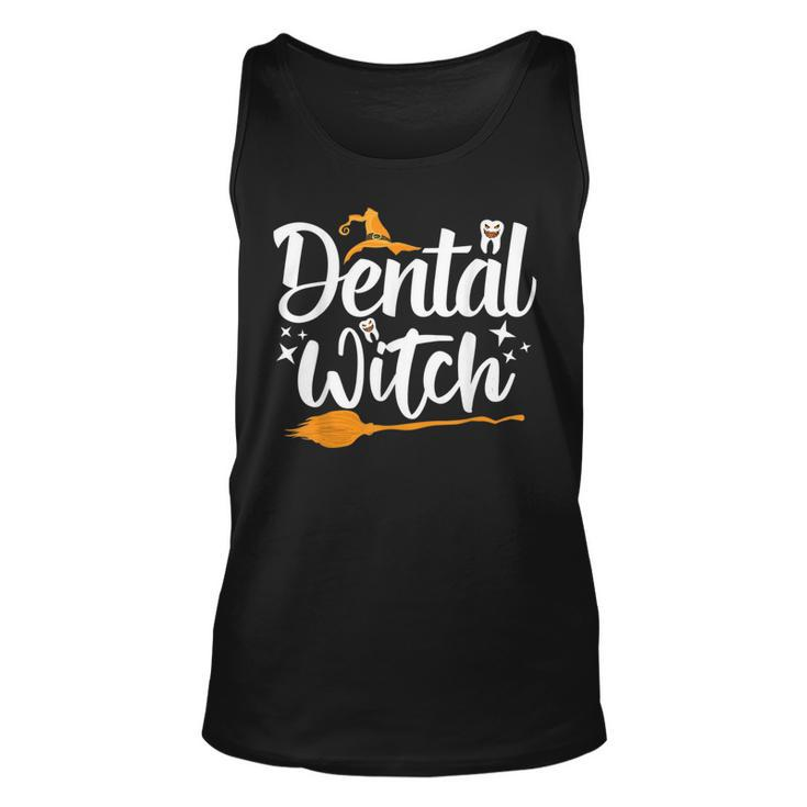 Dental Witch Hats Halloween Broom Stick Ghost Dentist  Unisex Tank Top