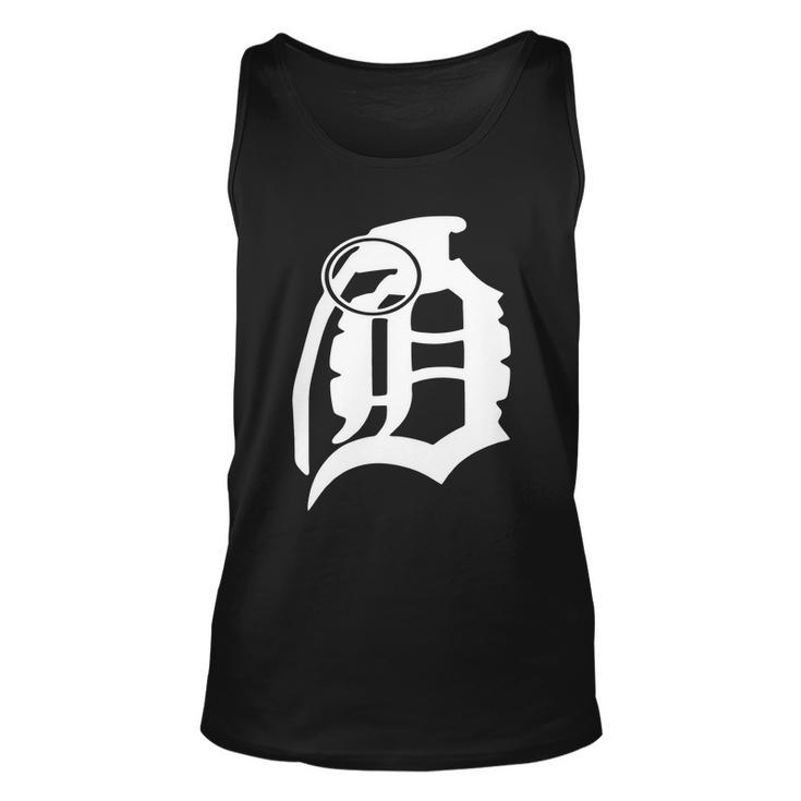 Detroit English D Grenade Michigan Logo Tshirt Unisex Tank Top