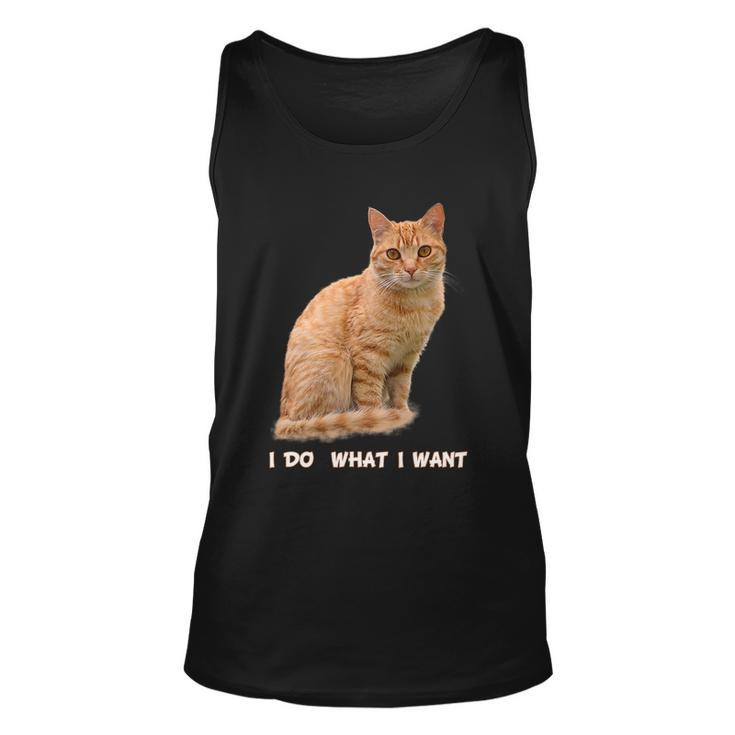 Do What I Want Funny Orange Tabby Cat Lovers Gifts Unisex Tank Top